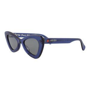 Kenzo Womens Cat Eye Blue Blue Smoke Fashion Designer Eyewear